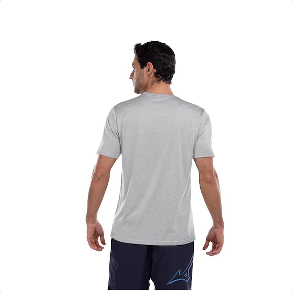 Camiseta Mizuno Treino Run Spark Mescla Masculina Cinza 2