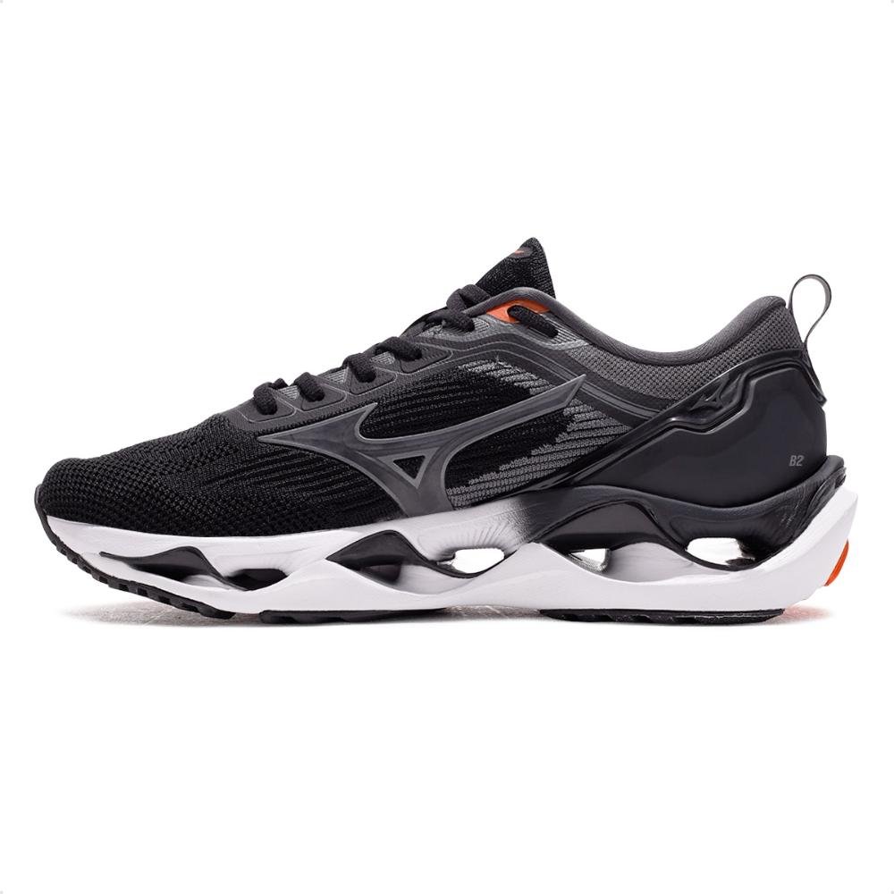 Tênis Mizuno Wave Stratos 3 Masculino Preto/Grafite 2