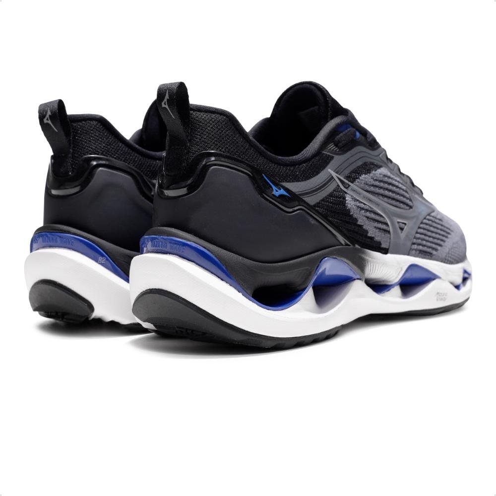 Tênis Mizuno Wave Stratos 3 Unissex Chumbo/Preto 5