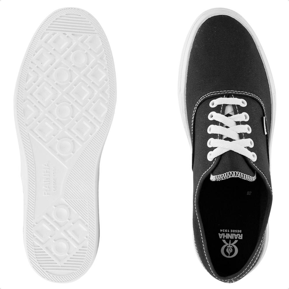 Tênis Rainha Mont Car Confort Unissex Preto/Branco 6