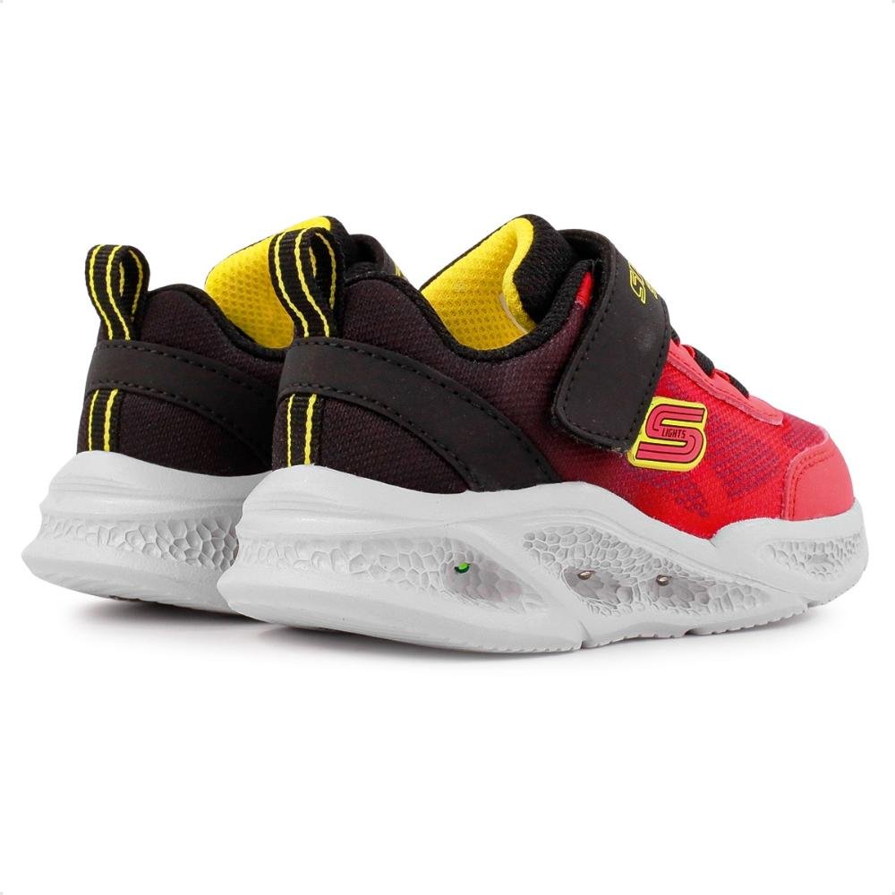 Tênis Skechers Meteor Lights Krendo Infantil Vermelho/Preto 5