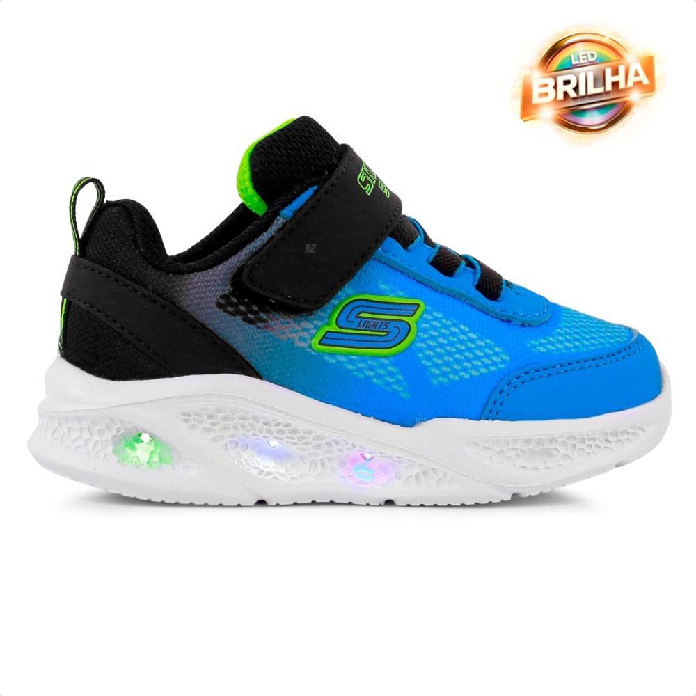 Tênis Skechers Meteor Lights Krendo Infantil Azul/Preto 1