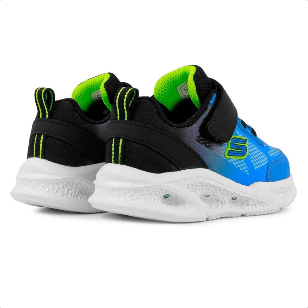 Tênis Skechers Meteor Lights Krendo Infantil Azul/Preto 5