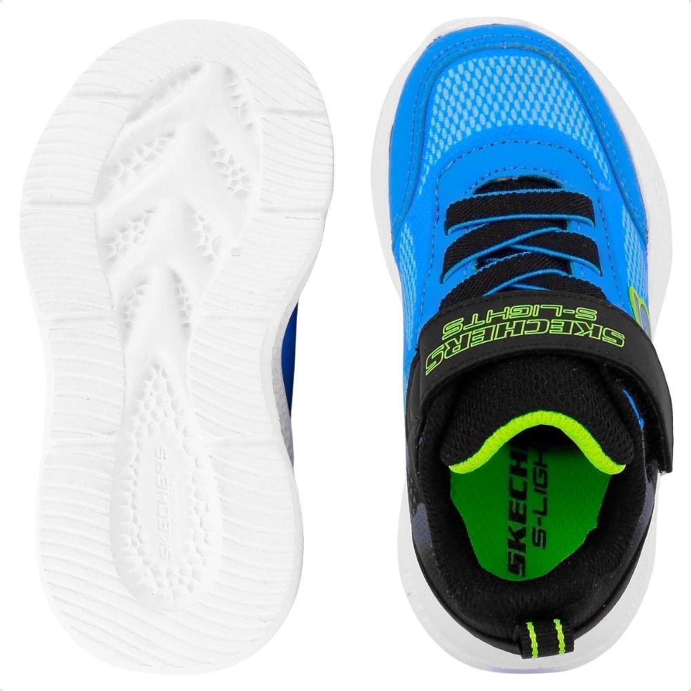 Tênis Skechers Meteor Lights Krendo Infantil Azul/Preto 6