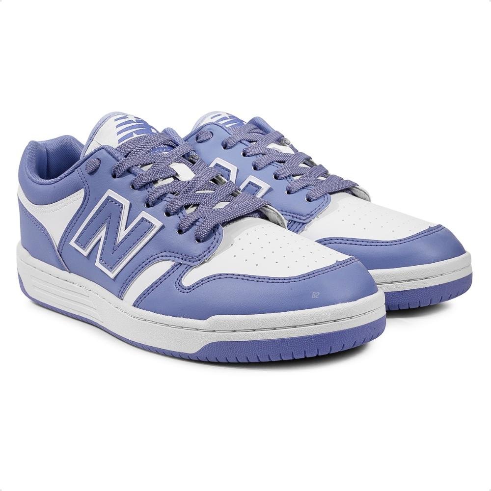 Tênis New Balance 480 Low Unissex Lilás/Branco 3