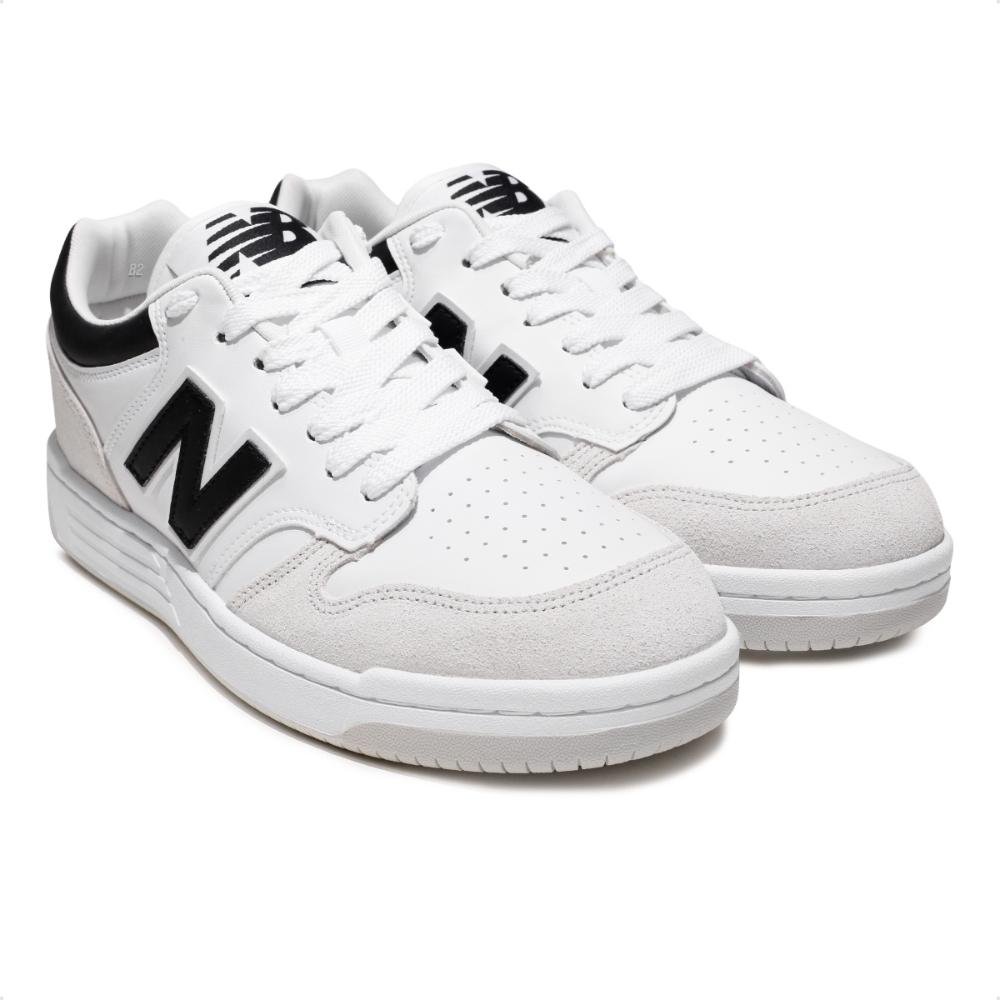 Tênis New Balance 480 Low Unissex Branco/Preto 3