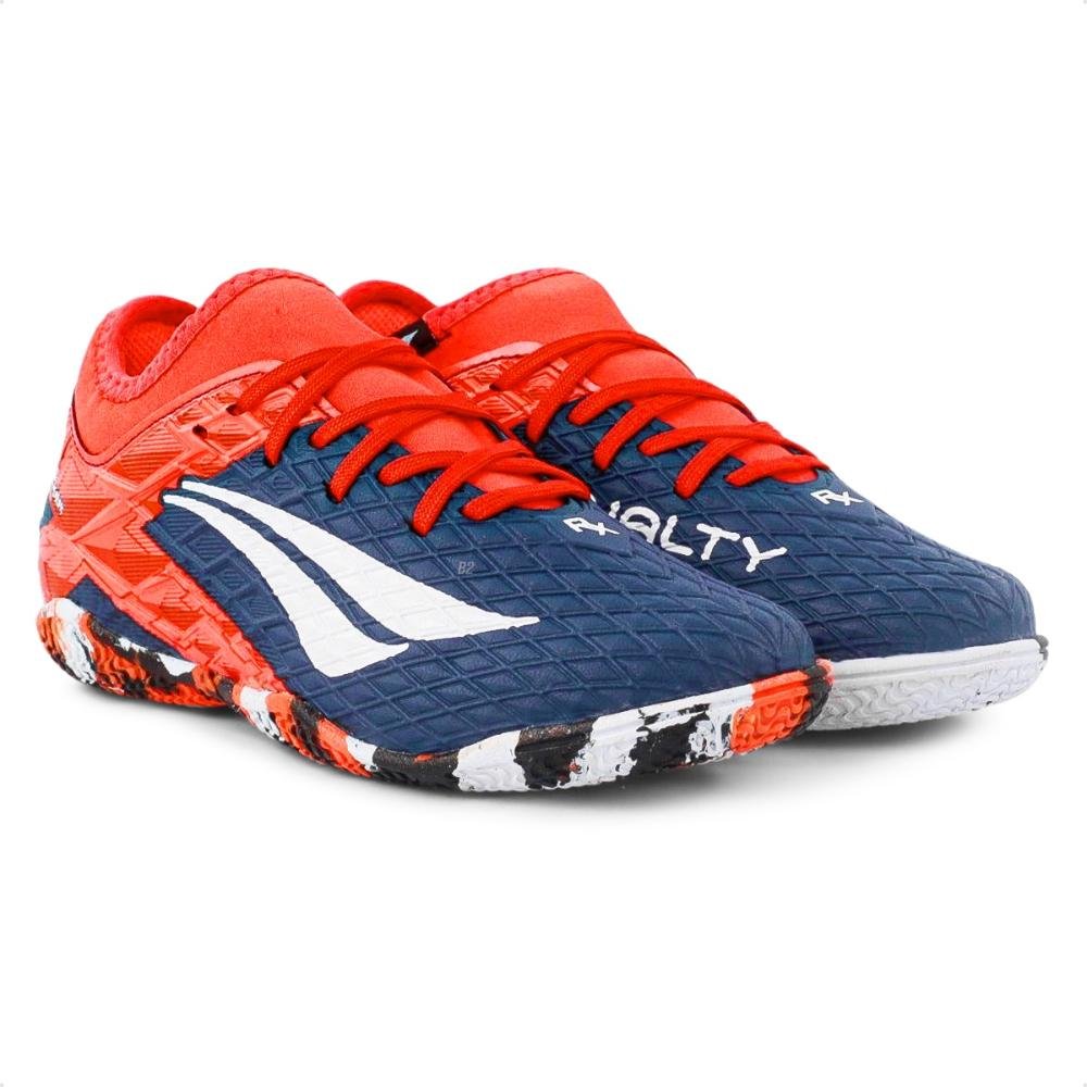 Chuteira Futsal Penalty Rx Locker Kids Y-3 Unissex Azul/Vermelho 3