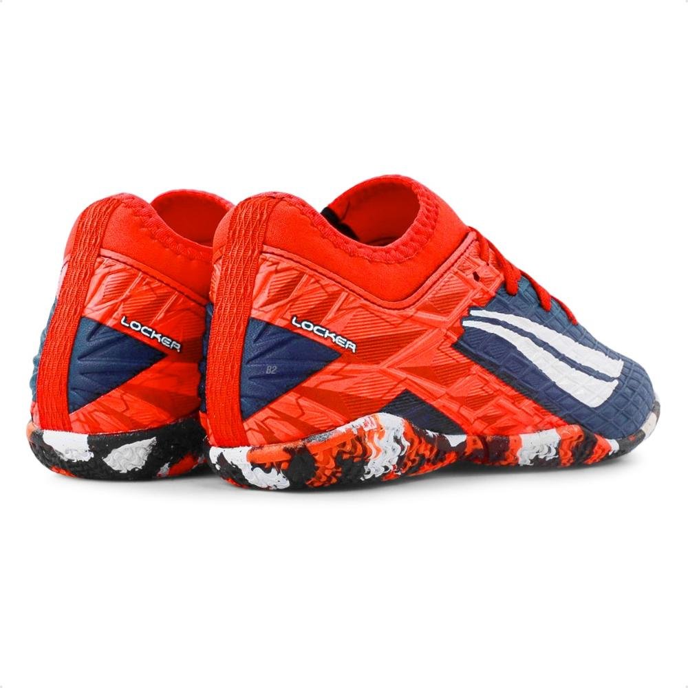 Chuteira Futsal Penalty Rx Locker Kids Y-3 Unissex Azul/Vermelho 5