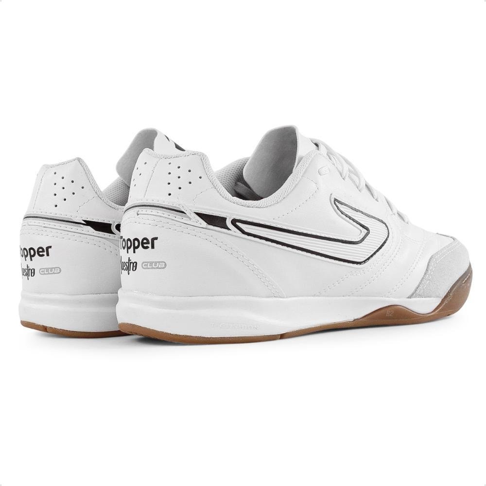 Chuteira Futsal Topper Maestro Club V Masculina Branco/Preto 4
