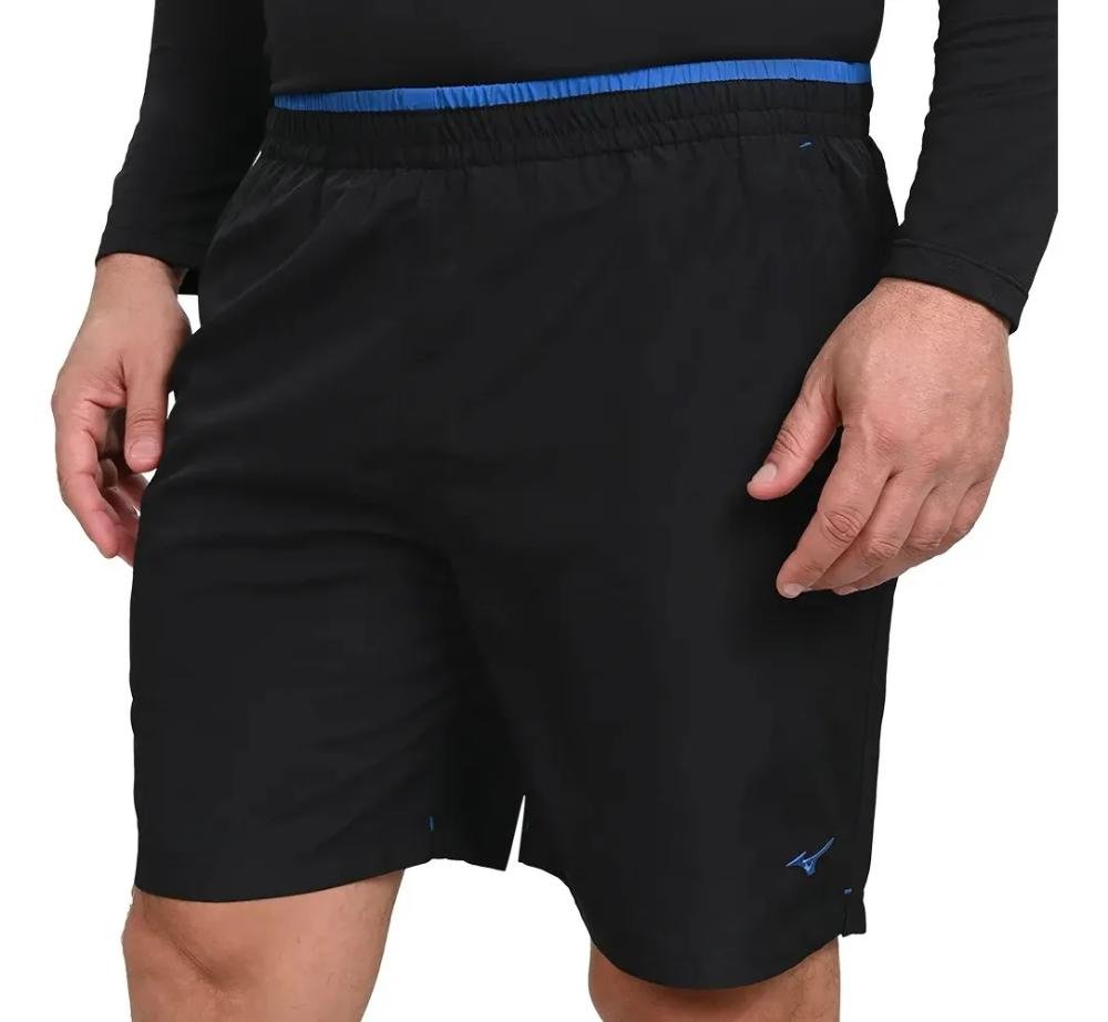 Bermuda Mizuno Tennis Master M 7" Masculina Preto/Azul 2