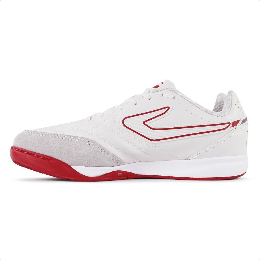 Chuteira Futsal Topper Maestro Club V Masculina Branco/Vermelho 2