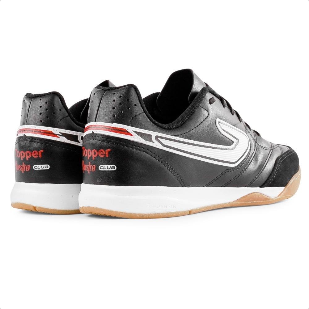 Chuteira Futsal Topper Maestro Club V Masculina Preto/Branco 4