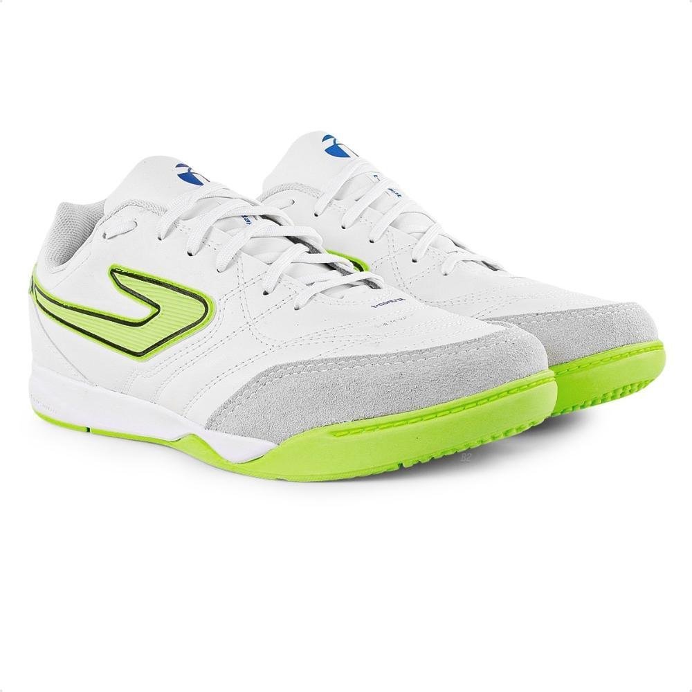 Chuteira Futsal Topper Maestro Club V Masculina Branco/Verde 1