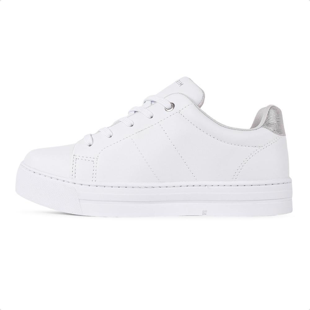 Tênis Ramarim Casual Detalhe Enfeite Feminino Branco/Prata 2