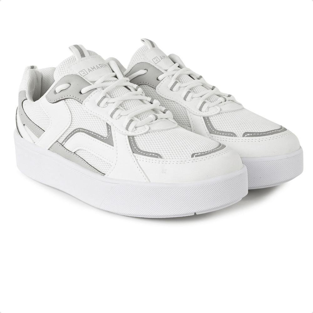 Tênis Ramarim Crystal Casual Feminino Branco/Cinza 3