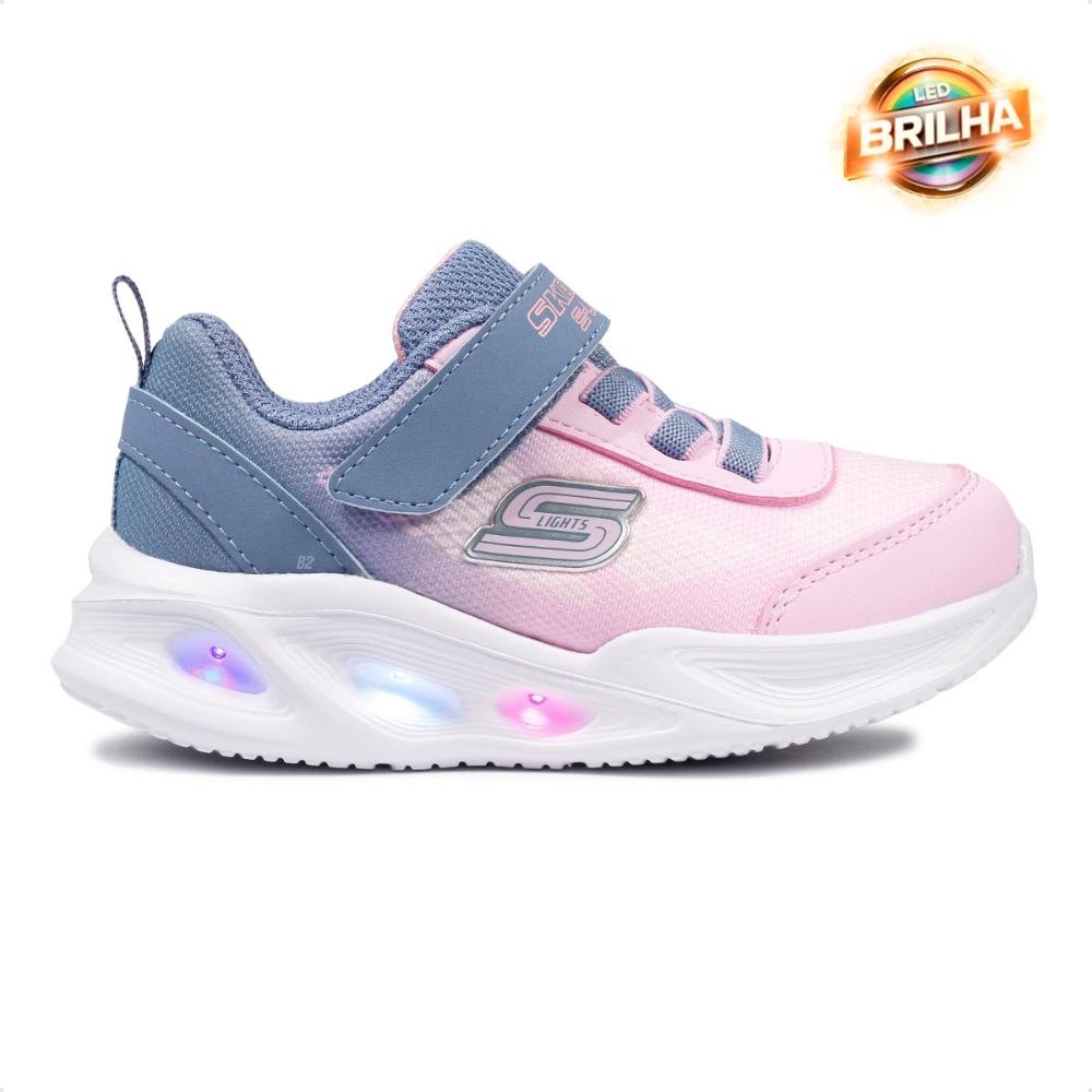 Tênis Skechers Sola Glow Ombre Deluxe Infantil Rosa/Lilás 1