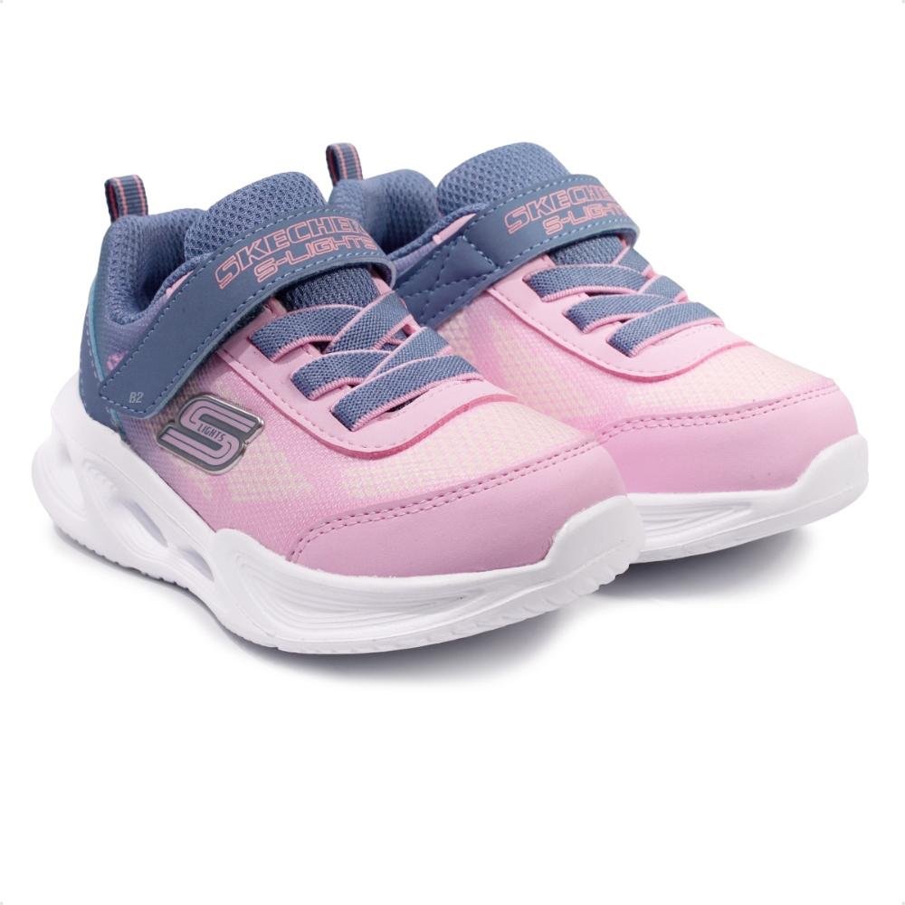Tênis Skechers Sola Glow Ombre Deluxe Infantil Rosa/Lilás 3