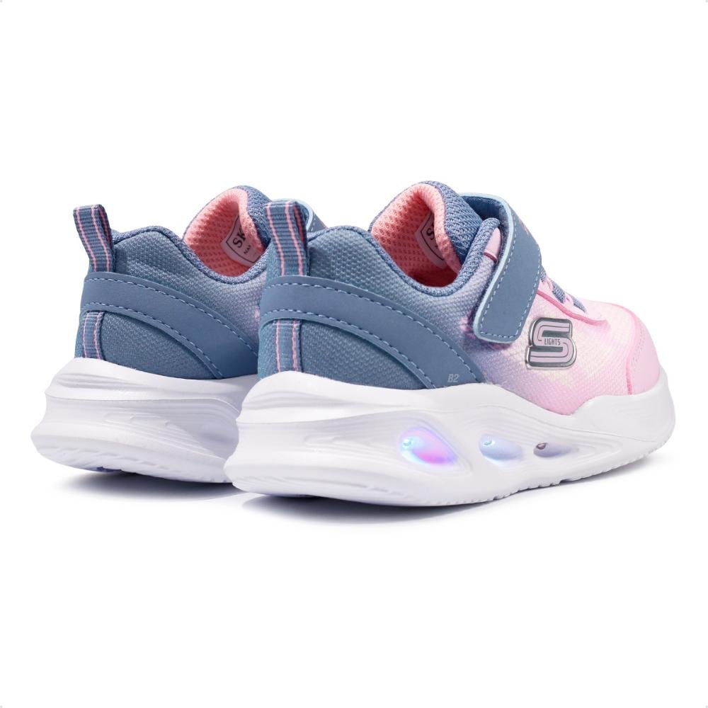 Tênis Skechers Sola Glow Ombre Deluxe Infantil Rosa/Lilás 5