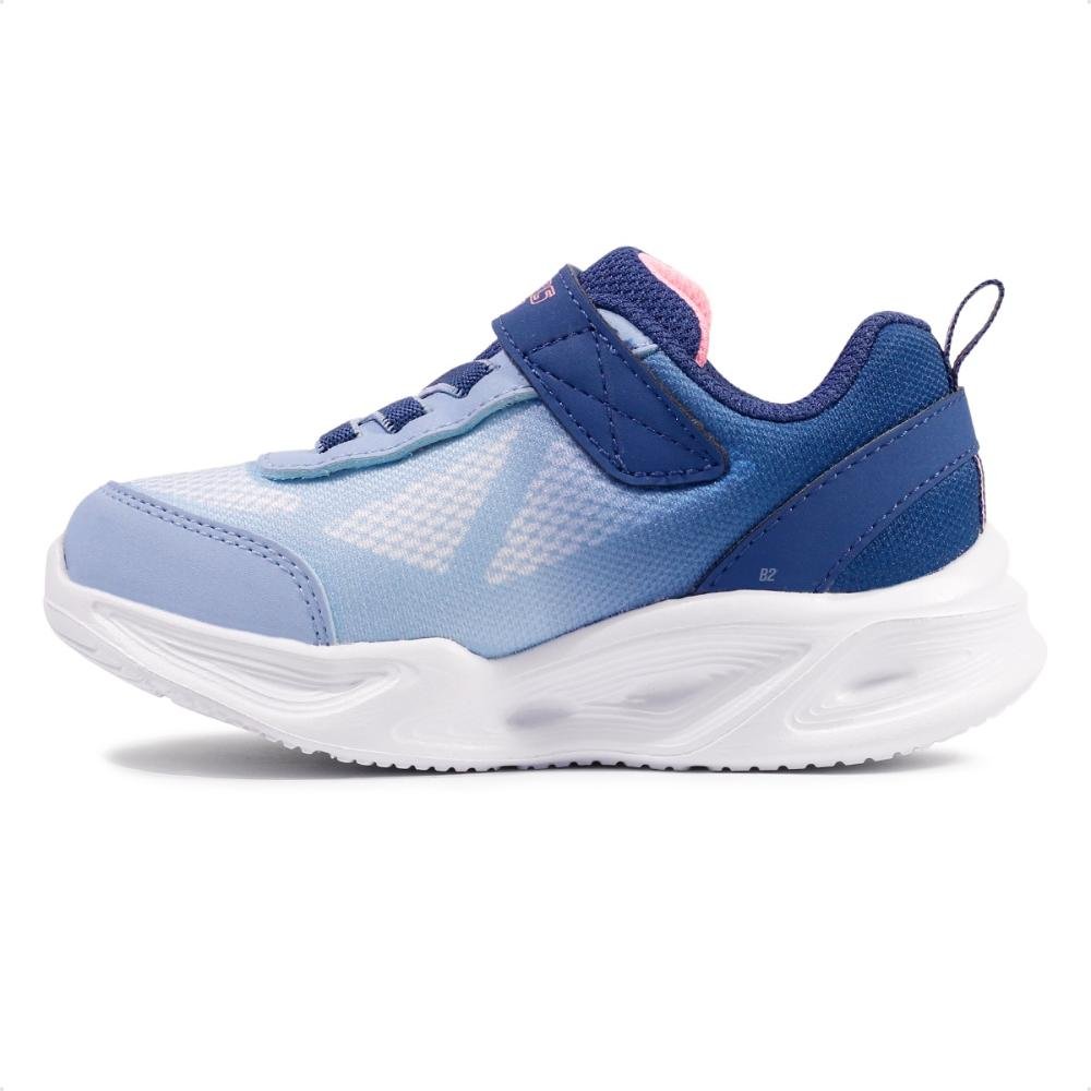 Tênis Skechers Sola Glow Ombre Deluxe Infantil Azul/Lilás 2