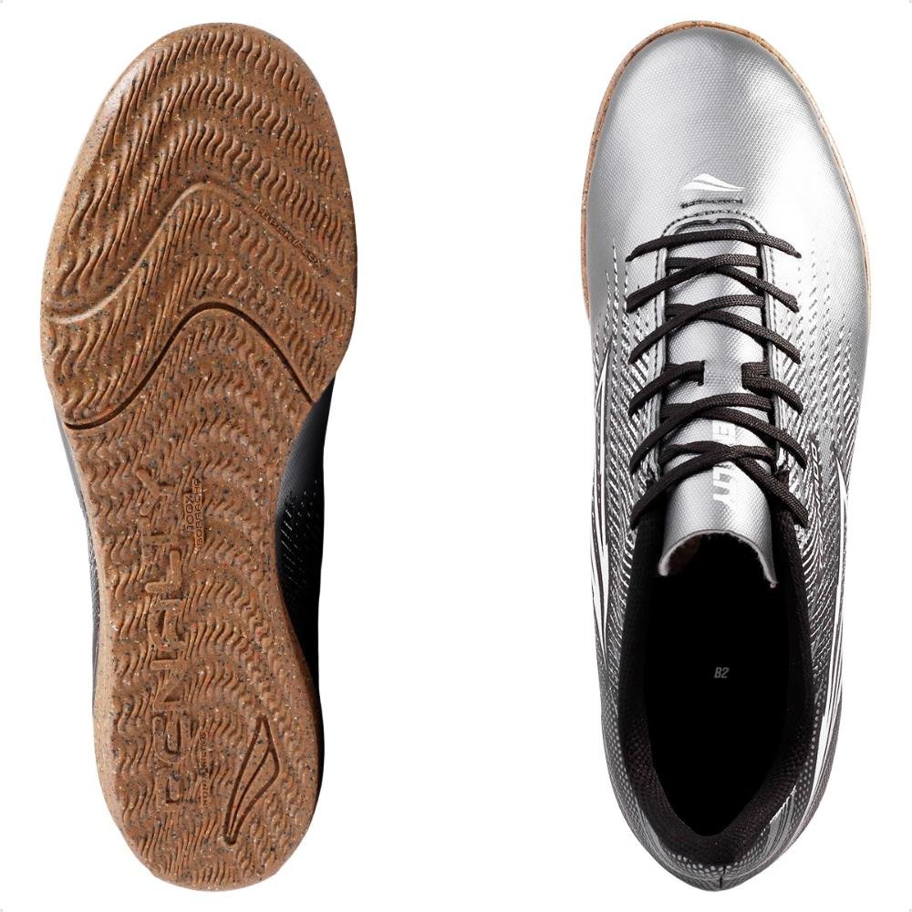 Chuteira Futsal Penalty Tornado Unissex Chumbo/Preto 6