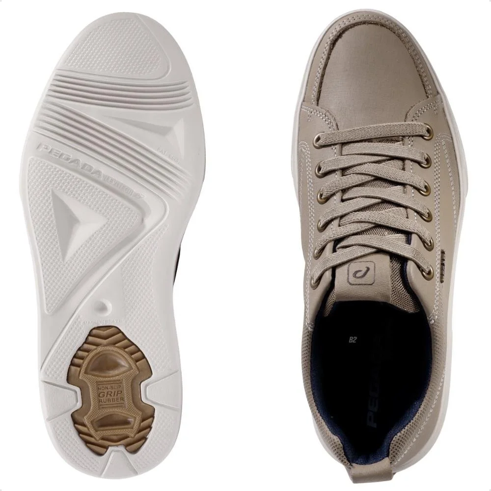 Sapatênis Pegada Casual Flow Masculino Bege 6