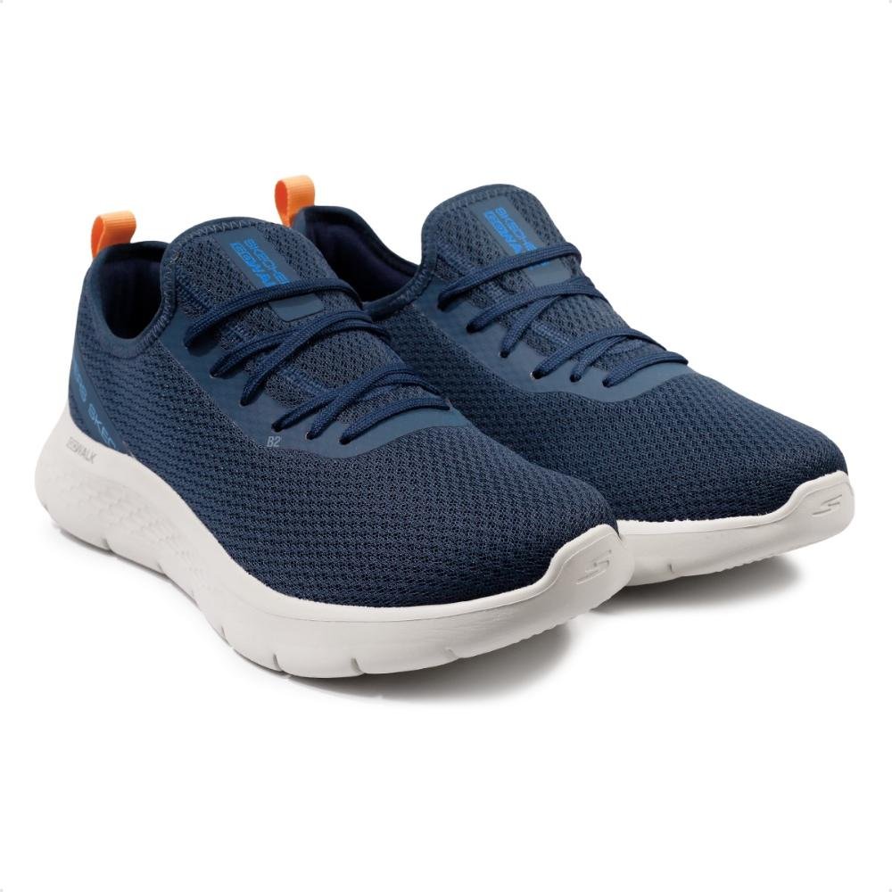Tênis Skechers Go Walk Flex Saturn Horizon Masculino Marinho/Laranja 3
