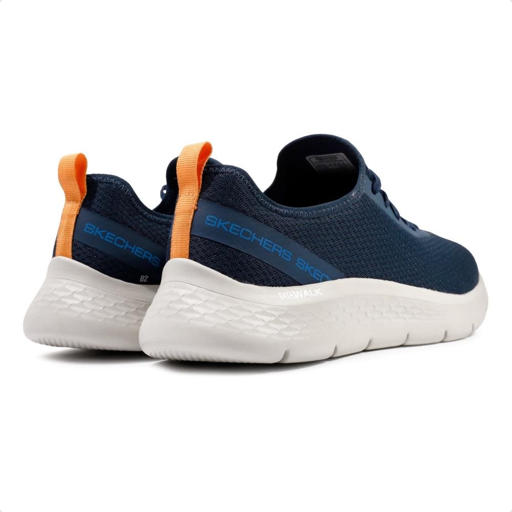 Tênis Skechers Go Walk Flex Saturn Horizon Masculino Marinho/Laranja 5
