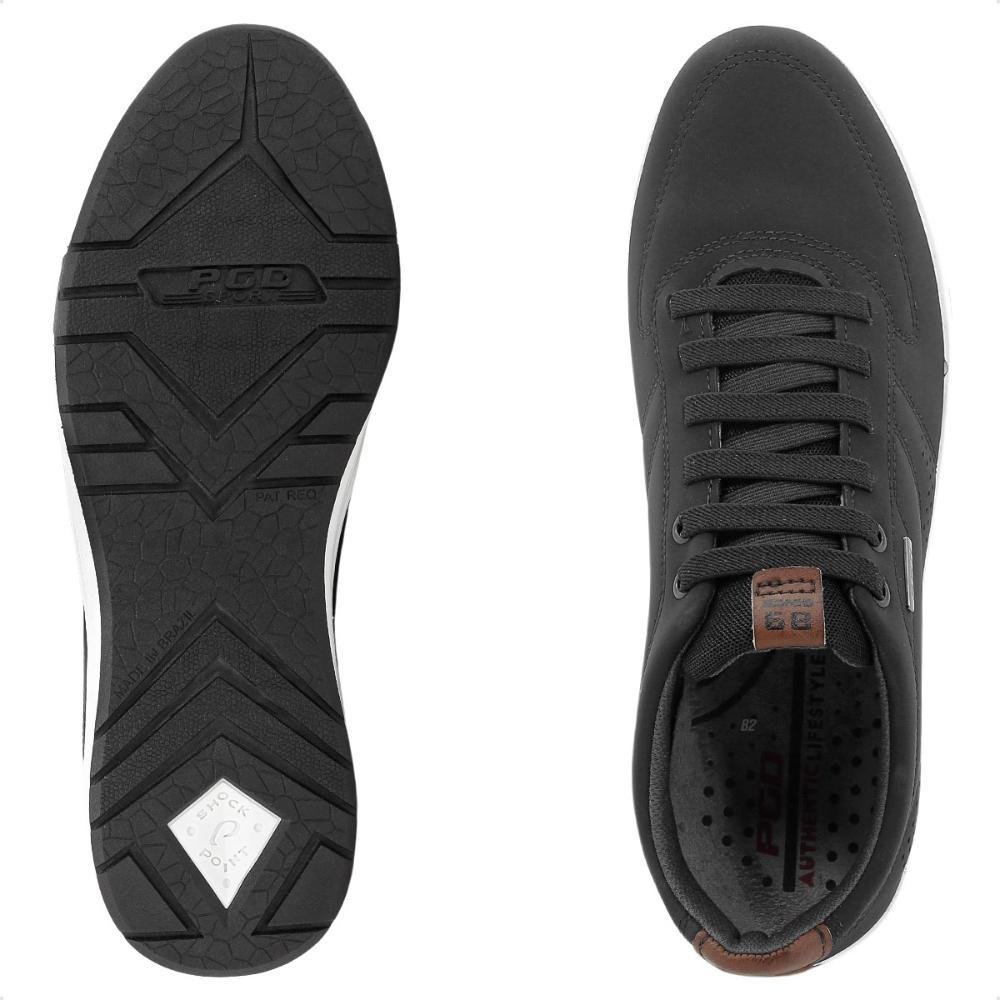 Sapatênis Pegada Element Masculino Casual Preto/Branco 5