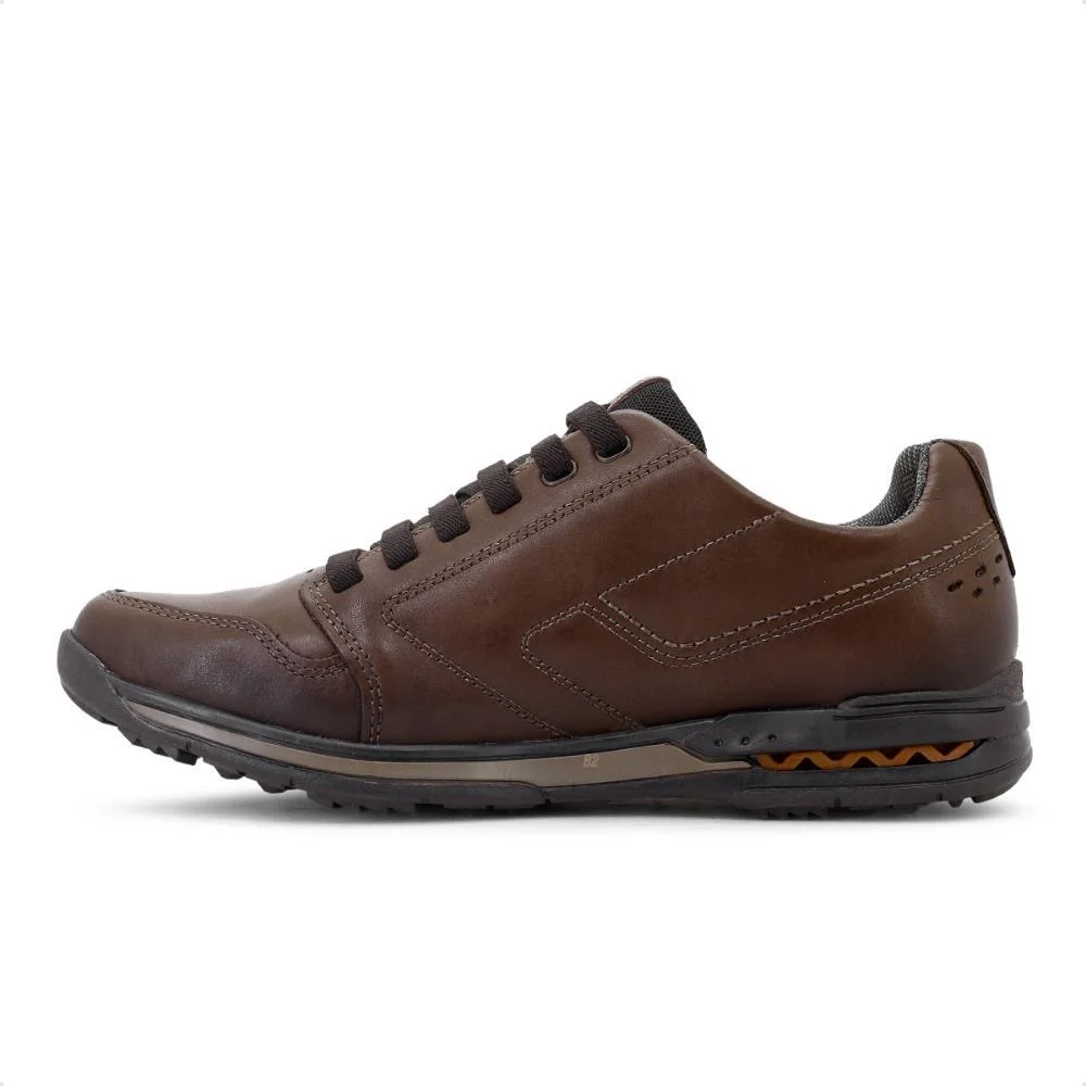 Sapatênis Pegada Gold Casual Com Zíper Masculino Marrom Escuro 2