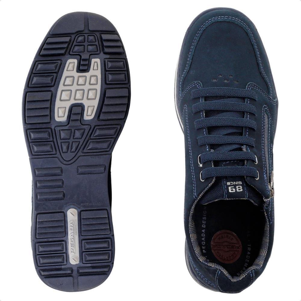 Sapatênis Pegada Gold Casual Com Zíper Masculino Azul Marinho 5