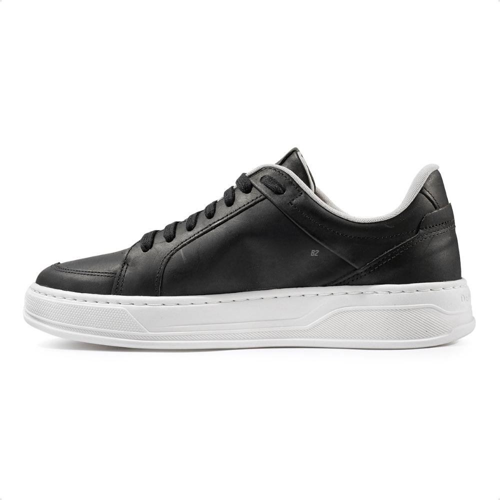 Sapatênis Democrata Denim Bold Casual Masculino Preto/Branco 2
