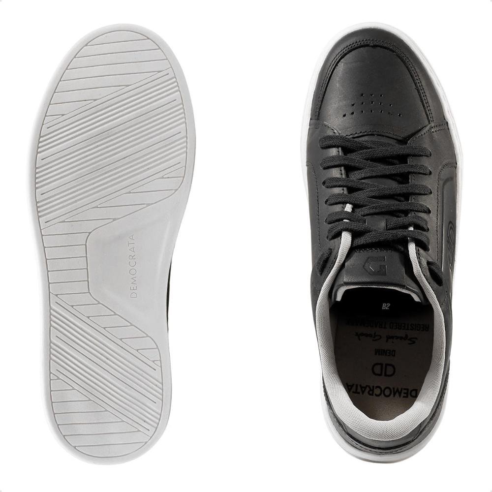Sapatênis Democrata Denim Bold Casual Masculino Preto/Branco 6
