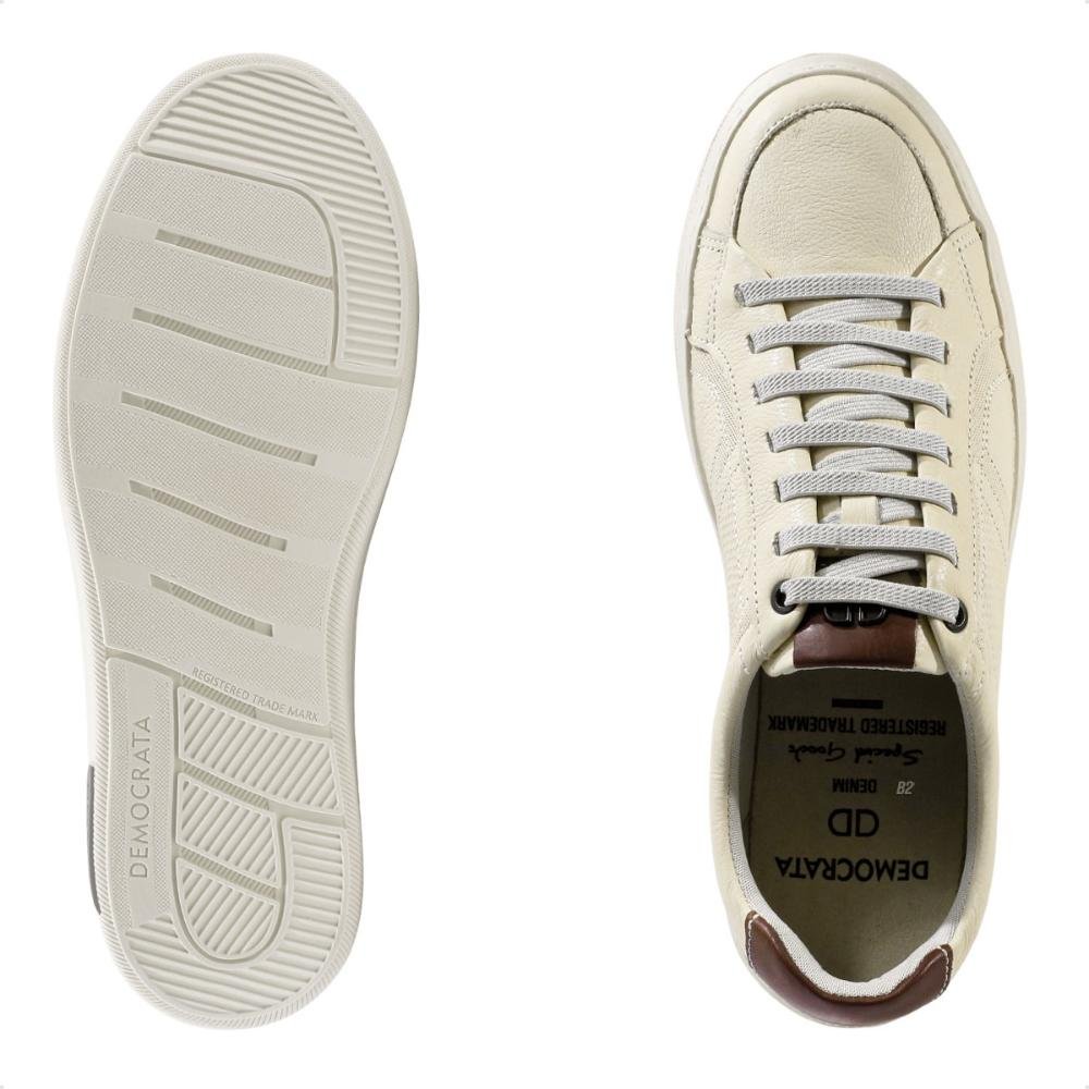 Sapatênis Democrata Denim Luke Masculino Bege/Marrom 6