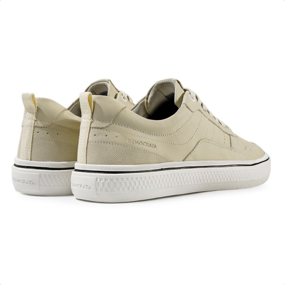 Sapatênis Democrata Denim Fender Casual Masculino Bege/Branco 5