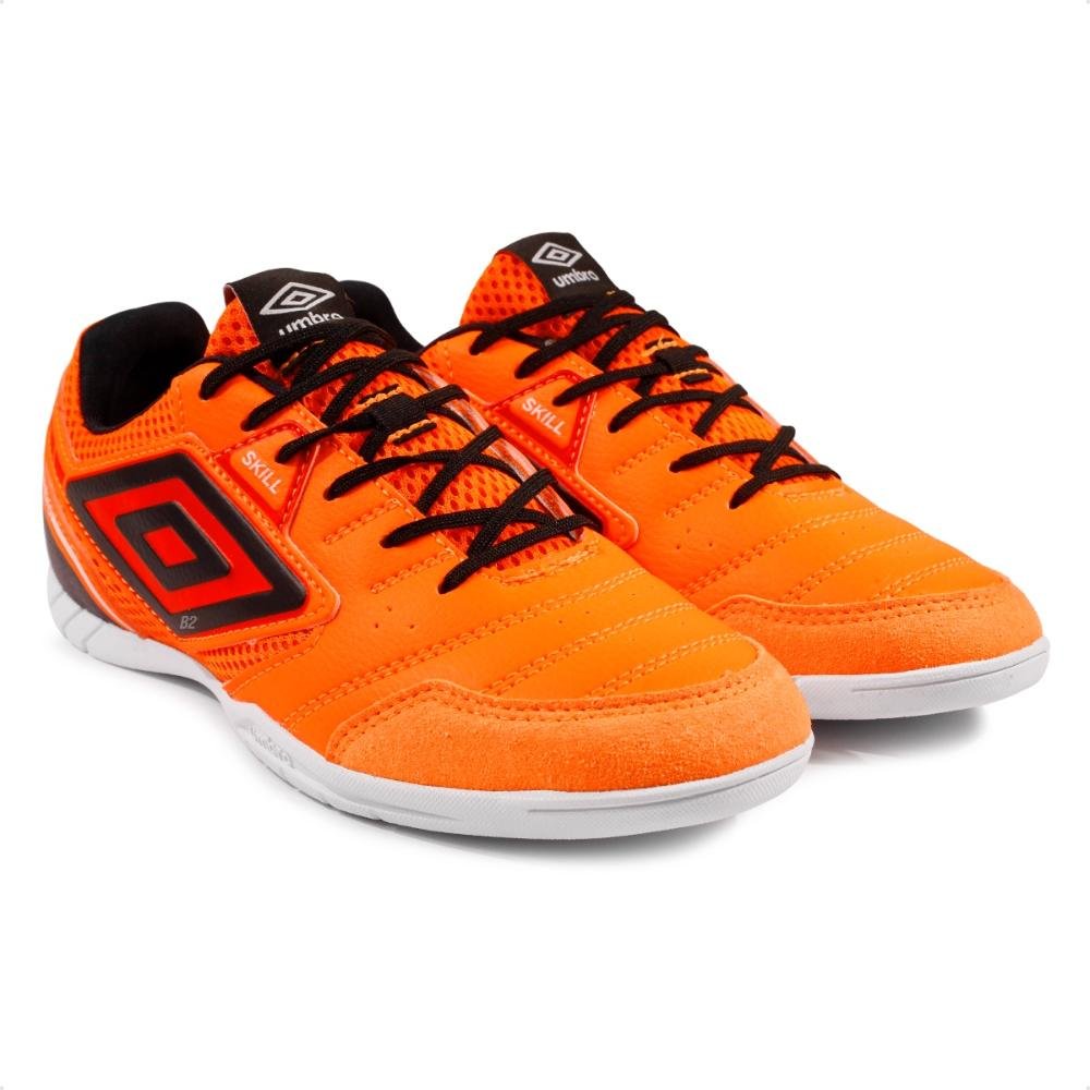 Chuteira Futsal Umbro Skill Unissex Laranja/Preto 3