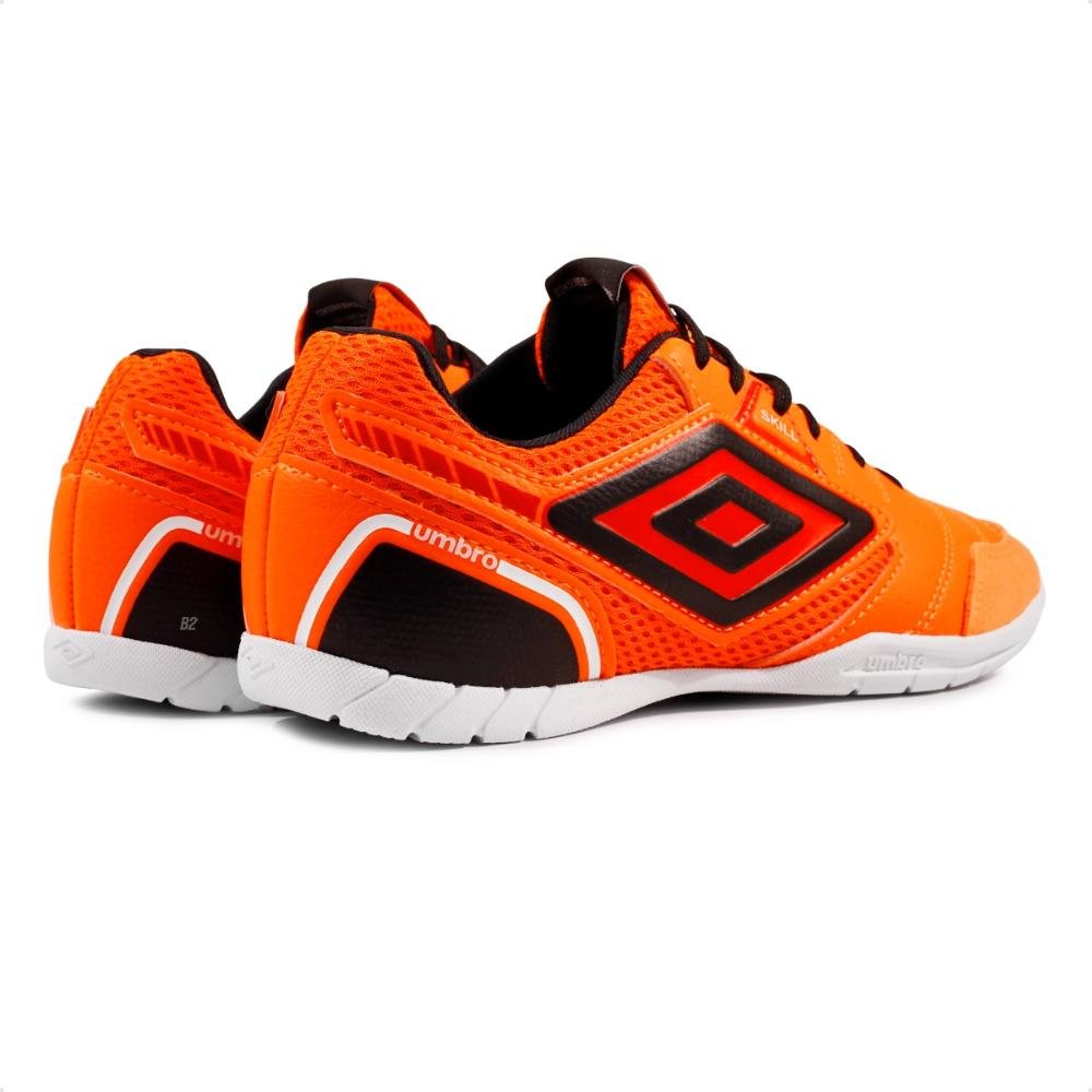 Chuteira Futsal Umbro Skill Unissex Laranja/Preto 5