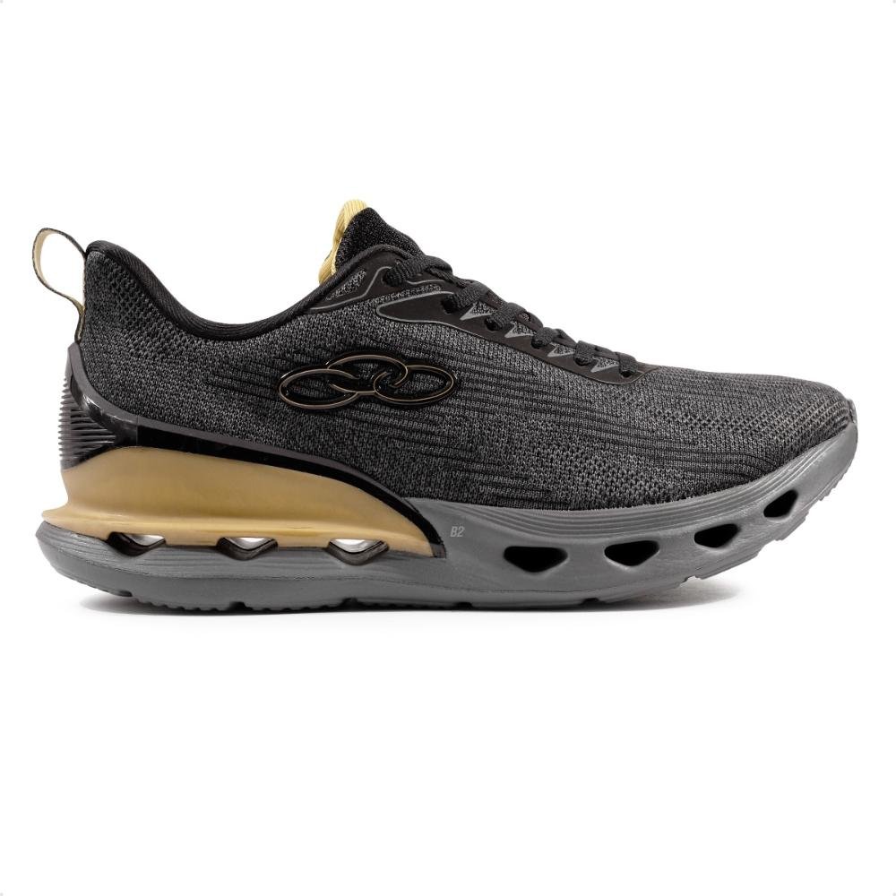 Tênis Olympikus Quartzo Masculino Preto/Dourado 1