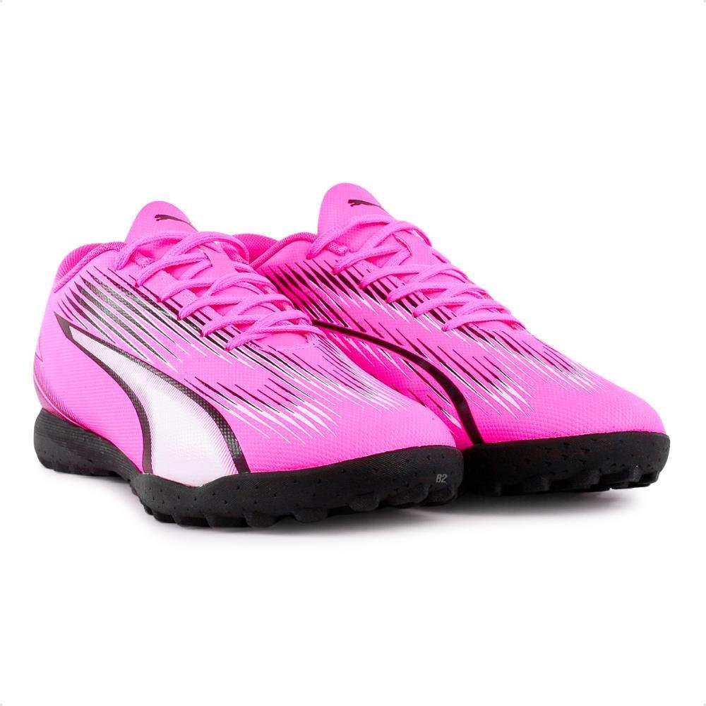 Chuteira Society Puma Ultra Play TT Bdp Unissex Rosa/Preto 3