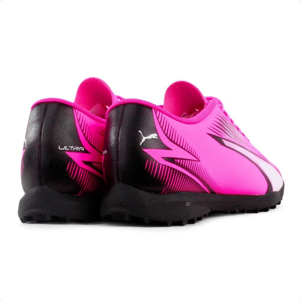 Chuteira Society Puma Ultra Play TT Bdp Unissex Rosa/Preto 5