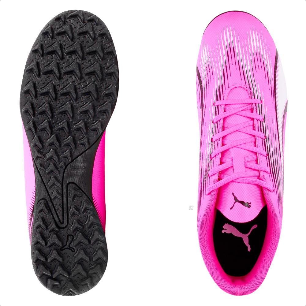 Chuteira Society Puma Ultra Play TT Bdp Unissex Rosa/Preto 6