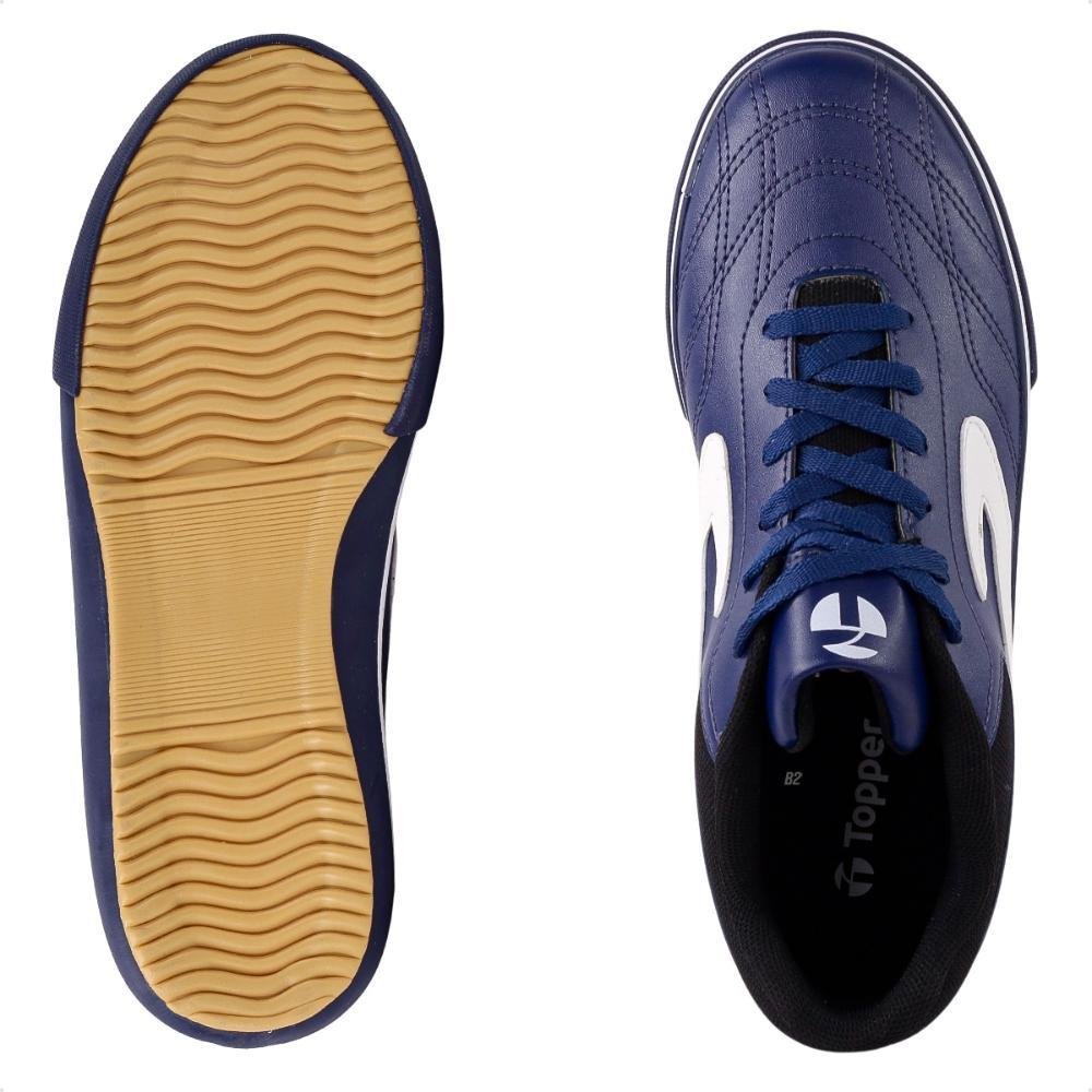 Chuteira Topper Futsal Dominator 3 LT Masculina Marinho/Branco 6