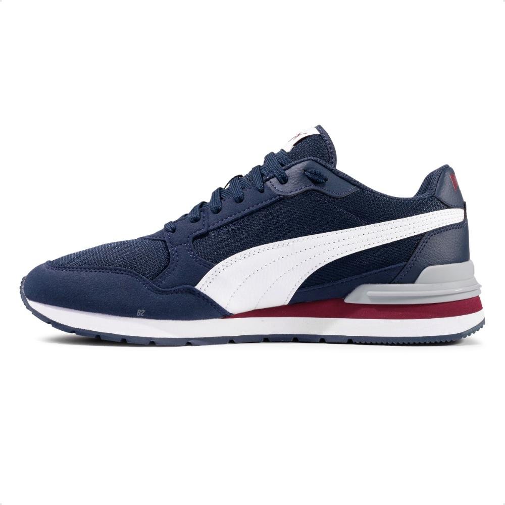 Tênis Puma St Runner V4 Unissex Marinho/Branco 2