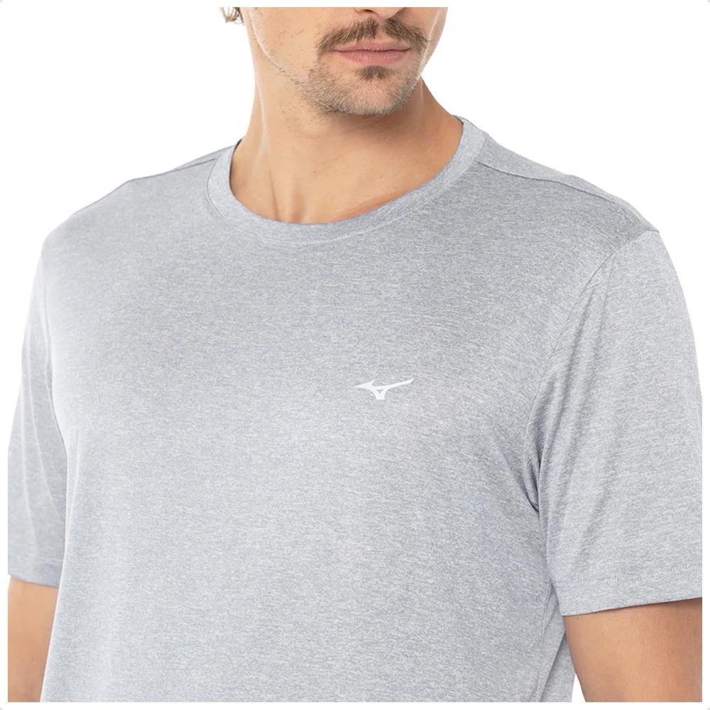 Camiseta Mizuno Treino Run Spark 2 Mescla Masculina Cinza 2