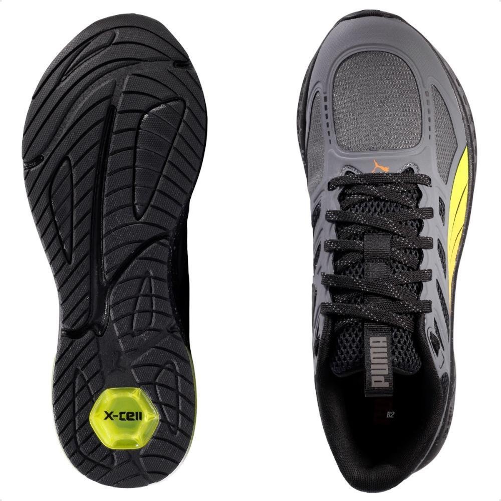 Tênis Puma X-Cell Lightspeed Masculino Cinza/Amarelo 6