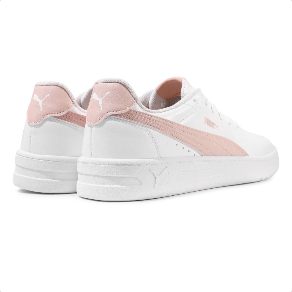 Tênis Puma Court Lally Feminino Branco/Rosa 5