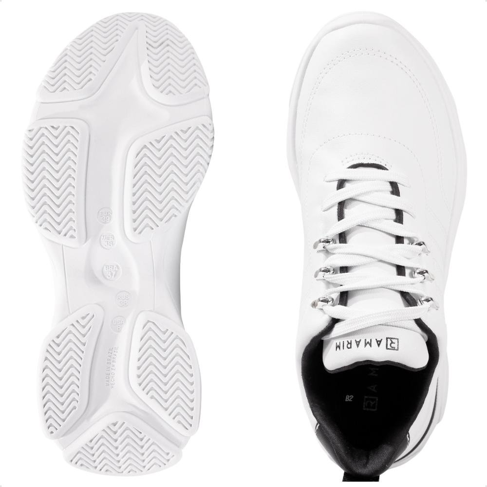 Tênis Ramarim Casual Conforto Feminino Branco/Preto 6