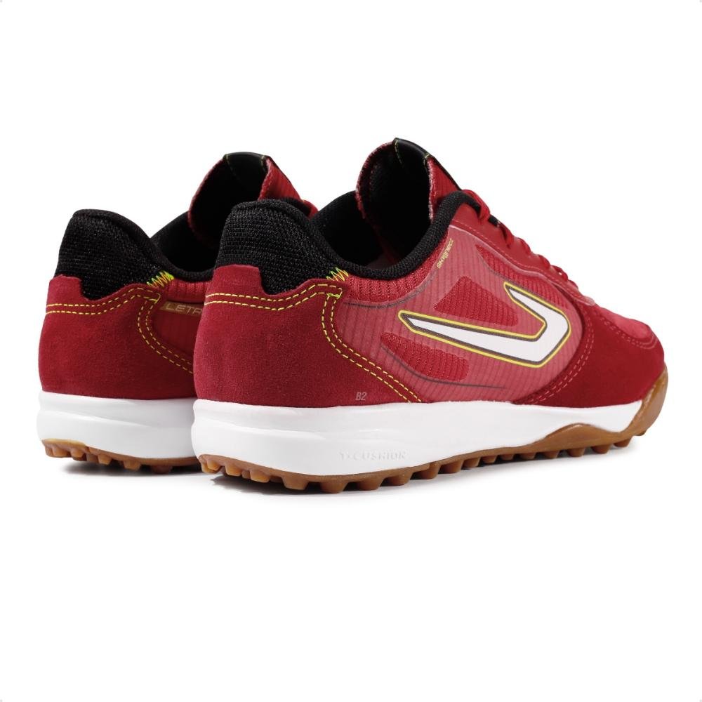 Chuteira Society Topper Top Letra IV Unissex Vermelho/Preto 5