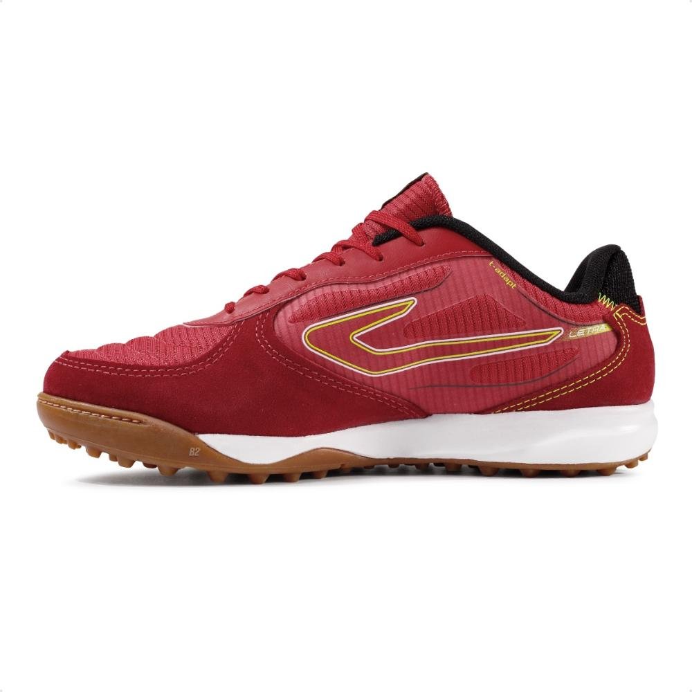 Chuteira Society Topper Top Letra IV Unissex Vermelho/Preto 2