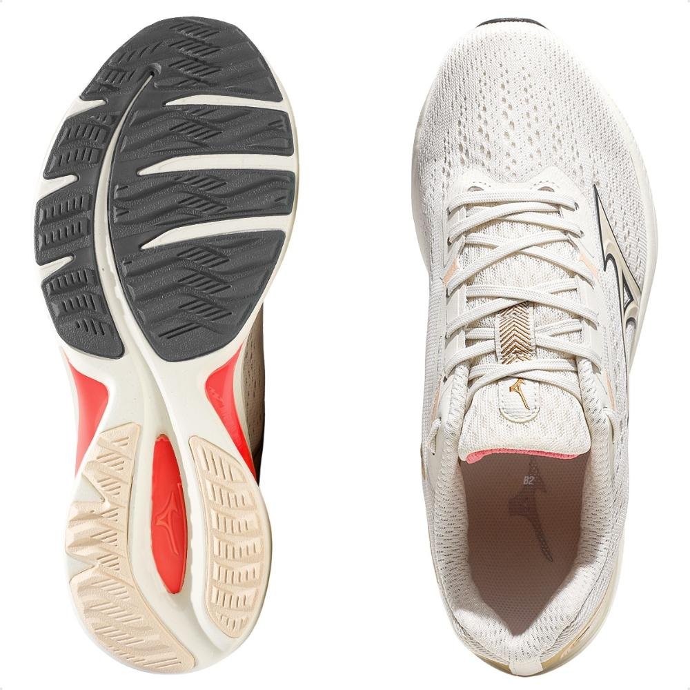 Tênis Mizuno Wave Vitality 6 Feminino Bege/Coral 6