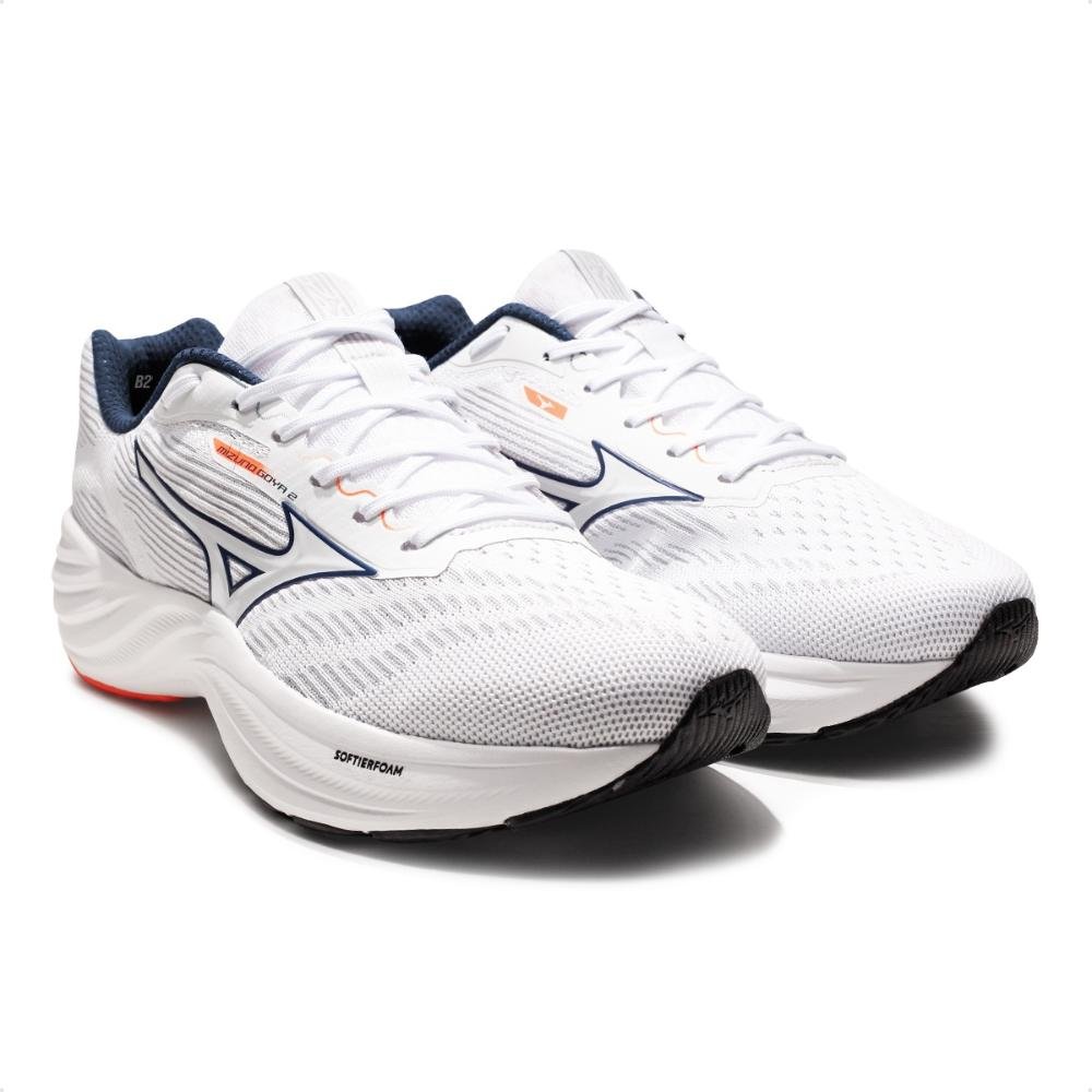 Tênis Mizuno Goya 2 Masculino Branco/Marinho 3